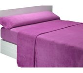 SABANALIA - Juego de sábana liso de coralina - Máximo confort y protección contra el frío - 240 grs/m² - 100 % Microfibra de Poliéster