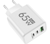 65W GaN PD USB Fast Charging QC 3.0 Fast Charger 3 Ports Type C EU/US Plug Mobile Phone Charger For iPhone Xiaomi Samsung Huawei