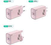 PD 25W USB C Fast Charger for iPhone 15 Pro Xiaomi Samsung Oneplus EU US UK Plug Type C Phone iPad Tablet Fast Charging Adapter