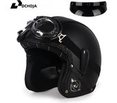 DOT Approved Vintage Motorcycle Helmet 3/4 Open Helmet Scooter Capacetes Motorcycle Equipment