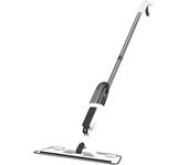 LoLek Fregona Mopa con Pulverizador de Agua para Hogar, 2 repuestos extras incluidos, Limpieza en Seco y Húmedo  Capacidad de 580ml  No Eléctrica  Altura 1.25mt  Color Gris
