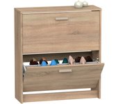 Nova Zapatero Entrada Recibidor, Mueble Auxiliar Estrecho Zapatos, 2 Puertas, Madera 82x74x25 cm Madera - Briebe