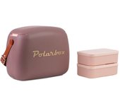 Nevera CoolerBag 6L Mauve Gold con Asa Marrón Polarbox