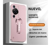 Luxury Metal Paint Ultra Thin Frameless For Huawei P60 P50 P40 Pro Hard PC Rotate Solid Holder Phone Case