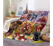 Marvel The Avengers Blanket for Sofa Soft Flannel Throw Fluffy Bed Blanket New Born Winter Children Blanket Baby Gift Miniso