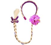 Little Girls Headband Elsa Wig Braid Rhinestones Cosplay Weaving Braid Rapunzel Jasmine Princess Party HairHoop Hair Accesorries
