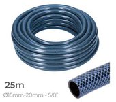 EDM Manguera de Jardín Flexible Azul 25m Ø15-20mm PVC - 74097 Manguera riego de jardín Complementos y Recambios para Regar Mangueras Jardin