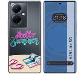 Funda Silicona Transparente para Vivo V29 Lite 5G diseño Summer Dibujos