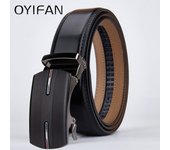 Men's Automatic Belt Brown Ratchet Belt 115cm-145cm Size Fashion Men Genuine Leather Belt Men's Gift
