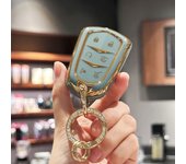Car Key Fob Cover with Keyring for Cadillac Escalade CTS SRX ATS CT6 SRX XT5 Smart Remote Control Protector