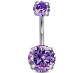 Surgical Steel Round Heart CZ Navel Belly Button Ring Piercing for women 14G Pink Purple White Zircon Belly Piercing Jewelry
