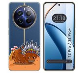 Tumundosmartphone Funda Silicona Transparente para Realme 12 5G / 12x 5G diseño Bufalo Dibujos