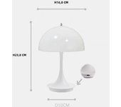 Modern Simple Acrylic Pod Desktop Decorative Table Lamp for Dining Room, Bar, Study Room Home Decoration, White/Pink/Yellow/Grey