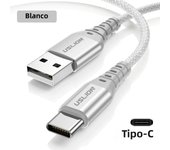 USLION 3A Type C Cable for iPhone 15 Pro Max Nylon Braided Fast Charging Data Cord For Xiaomi 14 Oneplus Samsung POCO 0.3/1/2M