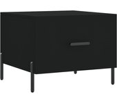 vidaXL Mesa de centro madera contrachapada 50x50x40 cm Blanco, Negro, Blanco brillante Mesita de Salón o Comedor o Auxiliar Mesa de Café Meuble Salón