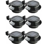 Herramienta de luz solar para pasillo, valla y canalón, 3LED, 2V, 100mA, 167x36mm, 6 uds.