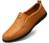 CLOHOO Men's Fashion Handmade Casual Flats Shoes Comfortable With Soft Sole Business Style Formal Loafers 46