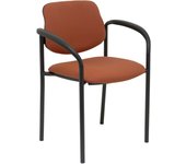 Piqueras Y Crespo Silla Bali Marrón con Brazos y Estructura Negra
