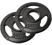 OZIO FITNESS 2 Discos de Pesas 1,25 kg 50 mm de 3 agarres Hierro Fitness