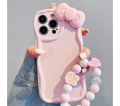 New Bow Bunny Round Bracelet Phone Case For iPhone 16 15 14 13 12 11 Pro Max 14Plus for Case