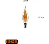2PCS/Lot Retro Edison LED Light Bulb E14 E27 Vintage LED Bulb 220V 4W C35 A60 T45 ST64 G80 G95 G125 Led Lighting Edison Lamp