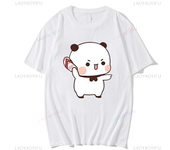 Couple Bubu Is Throwing Flip-flops At Dudu Summer Tshirt Dudu Was Threw Flip-flops By Bubu Since He Teases Bubu Summer Tee Tops
