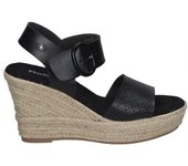 REFRESH | Sandalias de Cuña Refresh para Mujer – Alpargatas con Cuña en Color negro – Yutes de cuña con Cierre de Hebilla – Espadrilles de Estilo Casual – Cuña Media – De Alta Calidad – Modelo 171880