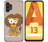Funda Silicona para Samsung Galaxy A13 4G diseño Leon Dibujos