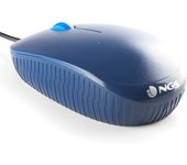 Raton con cable ngs flameblue - optico - 1000dpi - 2 botones + scroll -  ergonomico - usb - azul