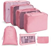 Juego De Bolsas Organizadores De Viaje 7/8/9/10 Pcs Cudos De Empaque Portátiles Para Maleta Ropa Y Zapatos Organizador De Bolsos