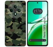 Tumundosmartphone Funda Silicona para Oppo Reno 12FS 4G / 12 FS 5G diseño Camuflaje Dibujos