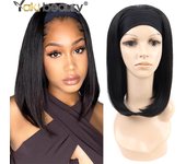 Long Kinky Curly Headband Wigs 28Inch Synthetic Ice Headband Wig For Black Women Afro Curly Water Wave Organic Fiber Hair