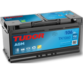 Batería de coche Tudor TK1060 Start-Stop Agm. Tecnología AGM. 12V - 106Ah/950A (EN) Caja L6