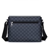 Bolso de hombro casual de la tela escocesa de los hombres de ZVD, bolso de mensajero deportivo de cuero