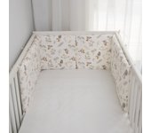 LALA - Ropa de Cama para Cuna de Bebe, Valla anticolisión, Algodón Puro, Pequeño Hongo, Conejo, 30x30x6, Pieza Entra, Lavado.