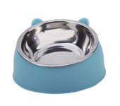 100ML Cat Dog Bowl 15 Degrees Raised Non Slip Puppy Base Cat Food Drinking Water Feeder Tilt Safeguard Neck Pet Bowl Accessories