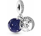 Charm Colgante Pandora Doble Árbol y Luna de la galaxia