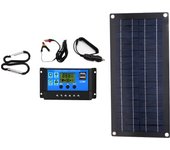 Solar Power System Solar Panel Kit USB5V DC12V Power Station 10-30-60A Controller for Home Car Camping Backup Charger