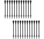 24 cordones elásticos impermeables sin cordones para niños y adultos, cordones de silicona para zapatillas de running portátiles, color negro
