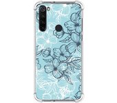 Funda Silicona Antigolpes para Xiaomi Redmi Note 8T diseño Flores 03 Dibujos
