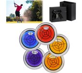 Marcador de pelota de golf con clip para tapa redonda con función de nivel, marcador de pelota de golf con nivel de burbuja, nivel de marcador de pelota de golf, se fija fácilmente a la tapa del golf