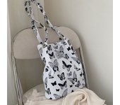 Bolso De Mano Grande Casual Para Mujer Con Estampado De Leopardo Bolsa De Compras De Lona Estudiante Bolso De Hombro