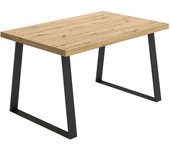 Dekit Mesa de Comedor Aran Nordic/negro 75x140x90 Cm - Estilo Nórdico - Patas en Forma de U