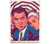 22 Designs Hitchcock Movie Vertigo Whitepaper Poster Artwork Homedecal Fancy Wall Sticker for Coffee House Bar