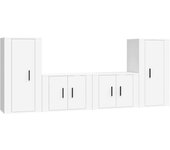 vidaXL Set de muebles para TV 4 piezas madera contrachapada, Mueble de Salon, Mueble TV, Mueble TV salon, Mesa de TV, Mueble tele