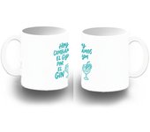 MERCHANDMANIA Taza de plástico frase graciosa hoy cambiamos el gyn por el gin plastic mug
