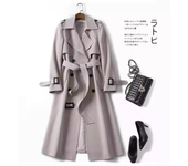 2024 Spring Autumn Women's Windbreaker New Korea Fashion Trench Coat with Belt Ladies Streetwear Loose Khaki Long Overcoat Women