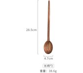 Cuchara sopera de mango largo de teca, colador de madera, espátula antiadherente para ollas, utensilios de cocina de madera de acacia, espátula de madera, cuchara pequeña de madera para arroz, cuchara para fideos
