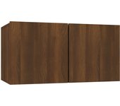 Mueble TV colgante madera contrachapada marrón roble 60x30x30cm