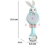 Baby Rattles Teether Rattle Toy Musical Flashing Hand Bells Rabbit Hand Bells Newborn Infant Early Educational Toys Gifts 0-12M
